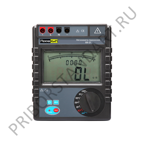 ПрофКиП Е6-21 мегаомметр цифровой (50В ... 2500В)